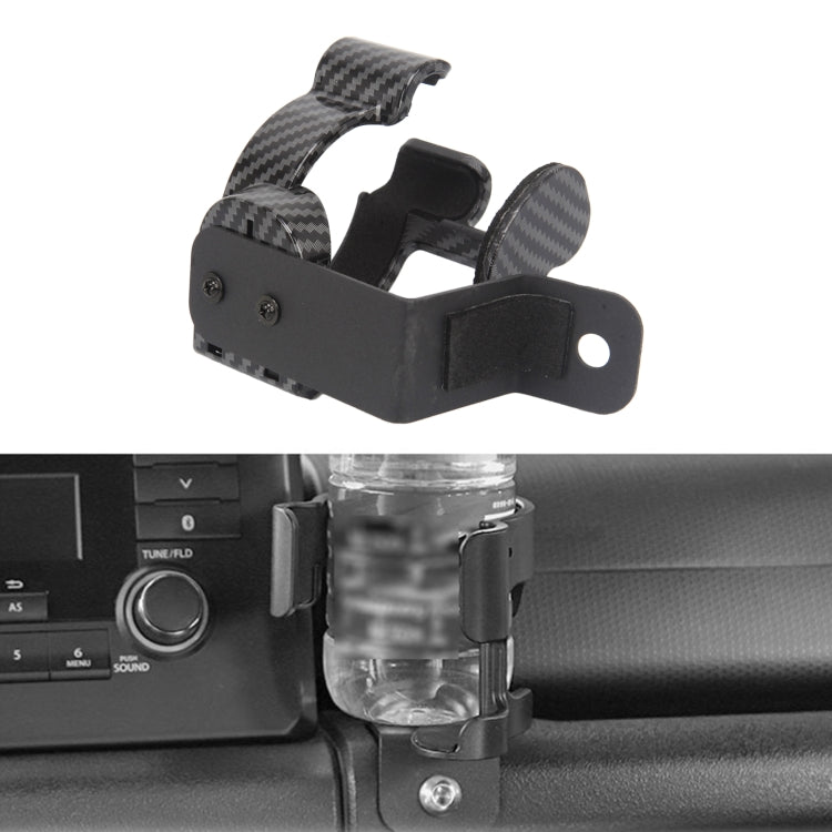 Car Multifunctional Carbon Fiber Water Cup Holder for Suzuki Jimny 2019-2020 by buy2fix