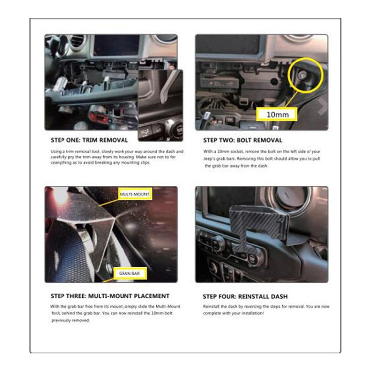 Car Multifunctional Carbon Fiber Texture Water Cup Holder Mobile Phone Bracket for Jeep Wrangler TJ by buy2fix