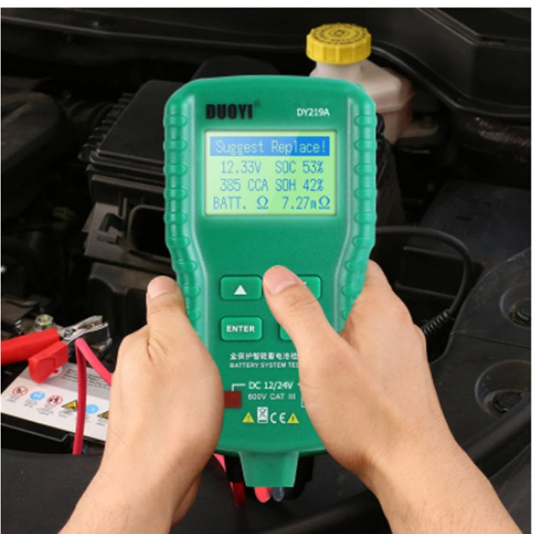 DUOYI DY219A Car 12V / 24V Digital Battery Analyzer Fault Diagnostic Device by DUOYI