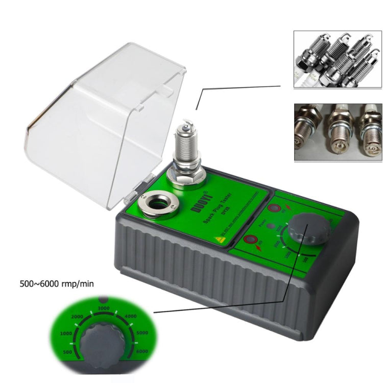 DUOYI DY28 Car Double Hole Spark Plug Tester, US Plug by DUOYI