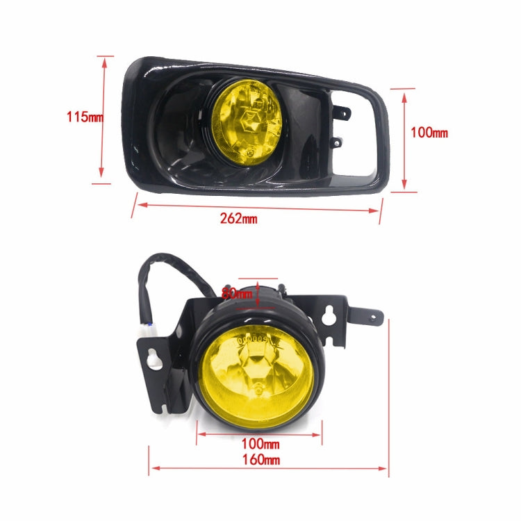 1 Pair Car Modified Front Fog Light for Honda Civic 1999-2000 (Yellow Light) - Fog / Driving Lights by buy2fix | Online Shopping UK | buy2fix
