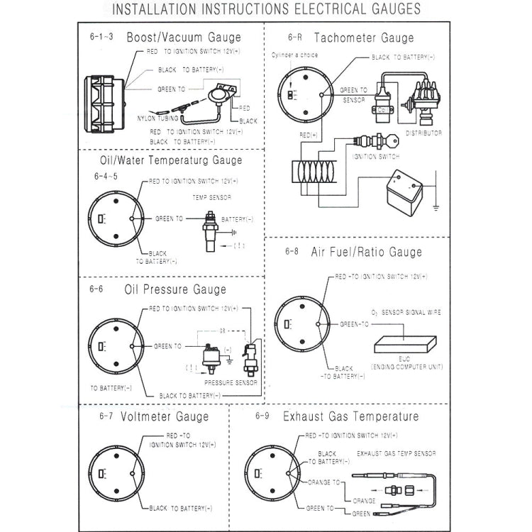 Car Universal 52mm Digital Display LED LCD Colorful Exhaust Temperature Gauge - Car Modification by buy2fix | Online Shopping UK | buy2fix