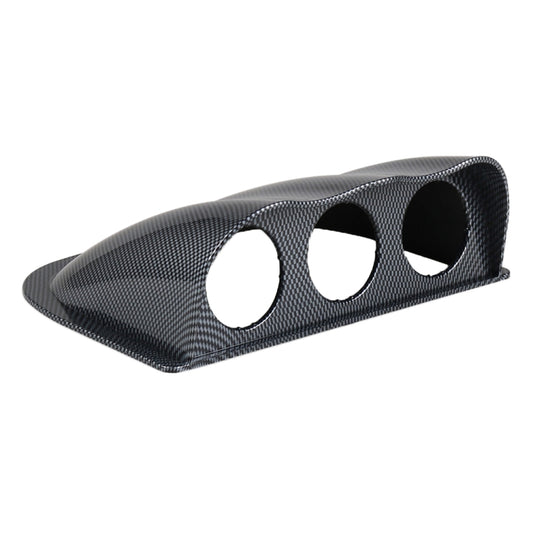 Car 52mm 3 Holes Dash Gauge Meter Pod Mount Holder, Carbon Fiber by buy2fix