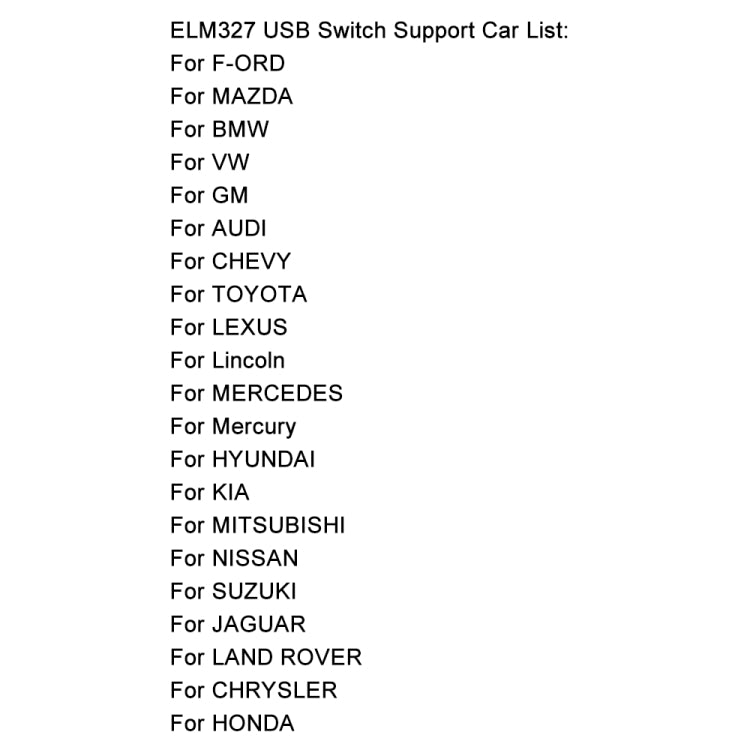 OBD ELM327 V1.5 USB Car Fault Diagnostic Cable with Switch (Orange) by buy2fix