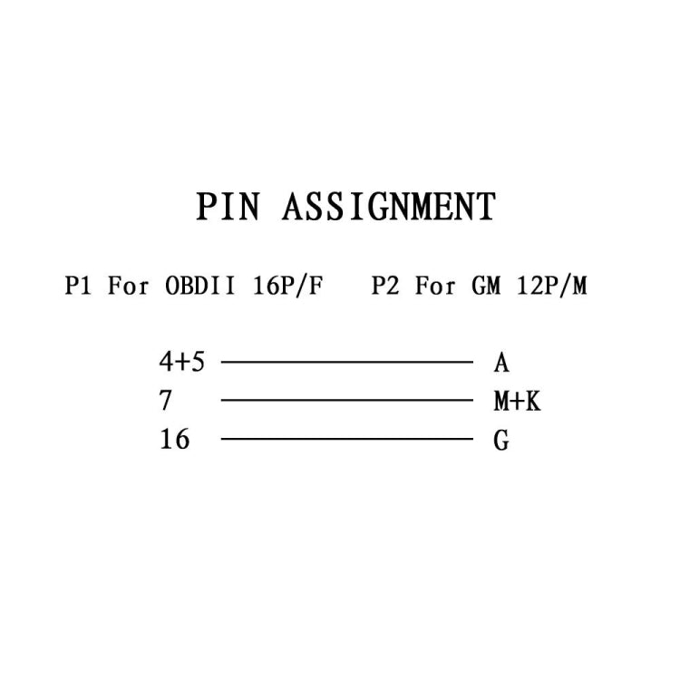 12Pin to 16Pin Car OBD2 Conversion Cable OBDII Diagnostic Adapter Cable for GM - Cables & Connectors by buy2fix | Online Shopping UK | buy2fix