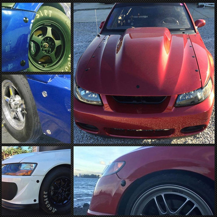 54mm Stainless Steel Quick-pins Push Button Billet Hood Pins Lock Clip Kit (Silver) by buy2fix