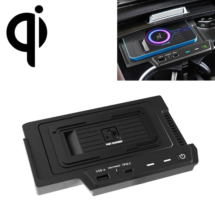 HFC-1022 Car Qi Standard Wireless Charger 15W Quick Charging for Mercedes-Benz GLE 2020-2022, Left and Right Driving - Wireless Charging Pads by buy2fix | Online Shopping UK | buy2fix