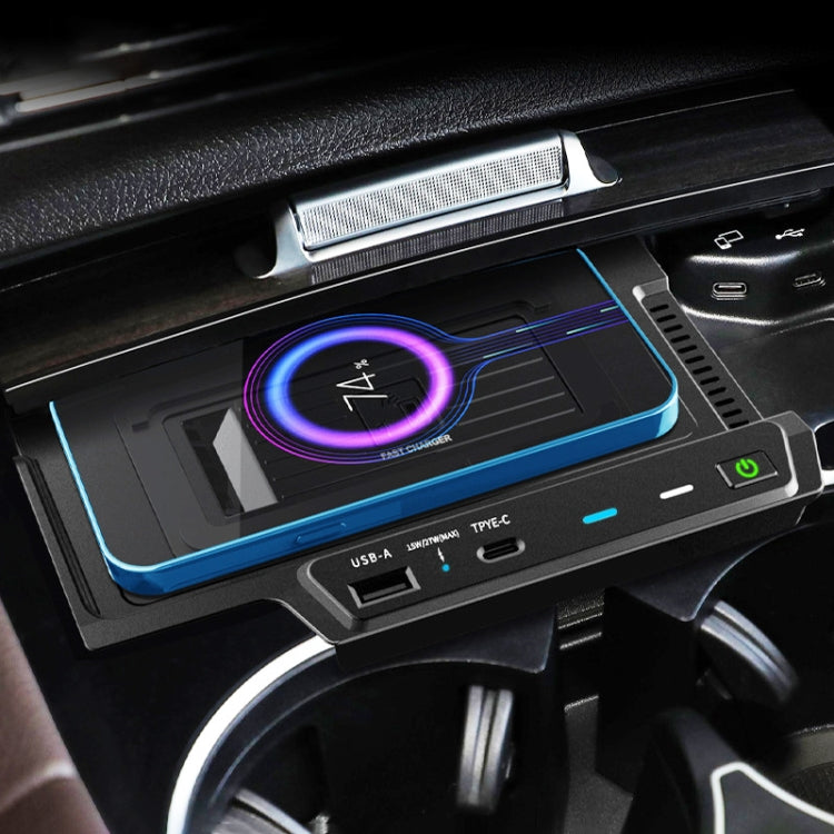 HFC-1022 Car Qi Standard Wireless Charger 15W Quick Charging for Mercedes-Benz GLE 2020-2022, Left and Right Driving - Wireless Charging Pads by buy2fix | Online Shopping UK | buy2fix