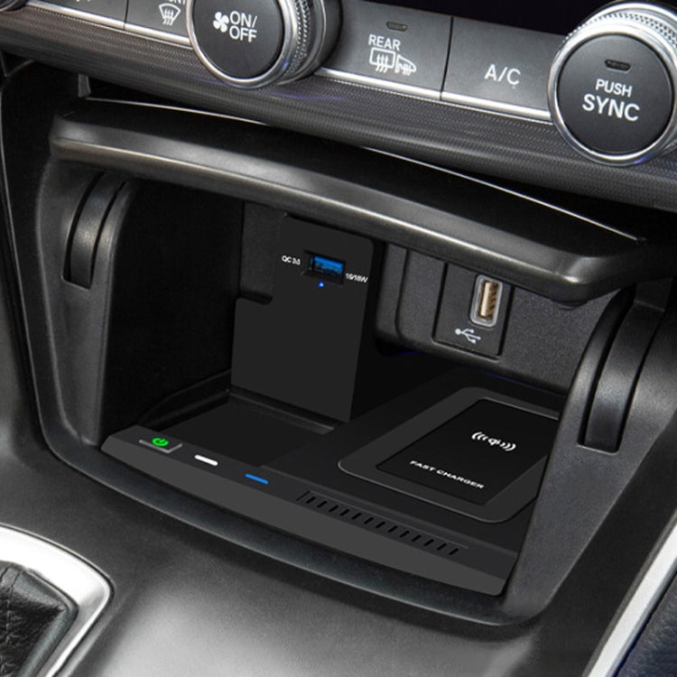 HFC-1006 Car Qi Standard Wireless Charger 10W Quick Charging for Honda Inspire 2018-2022, Left Driving - Wireless Charging Pads by buy2fix | Online Shopping UK | buy2fix
