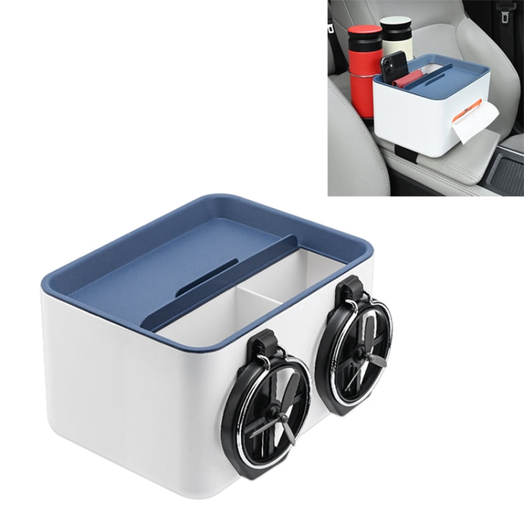 Car Multifunctional Storage Box Water Cup Holder (Blue) - Stowing Tidying by buy2fix | Online Shopping UK | buy2fix