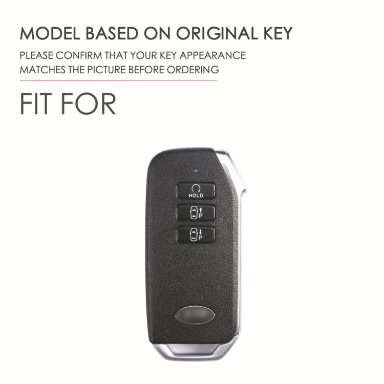 Hallmo Car Cowhide Leather Key Protective Cover for KIA(Brown) - Car Key Cases by Hallmo | Online Shopping UK | buy2fix