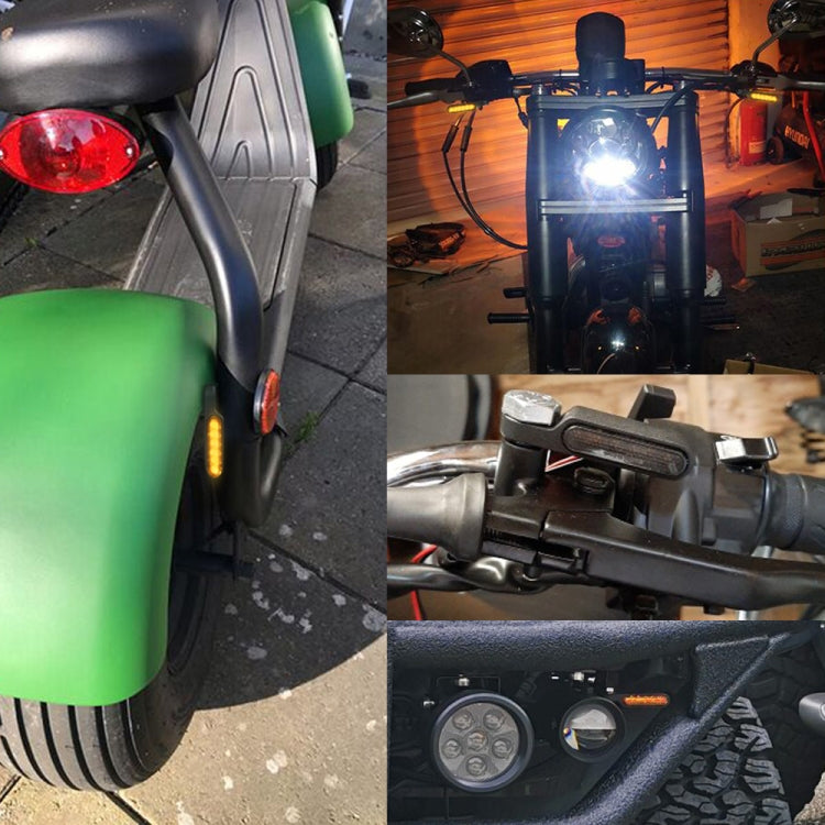 1 Pair Motorcycle Flashing Handlebar LED Turn Signal Light by buy2fix