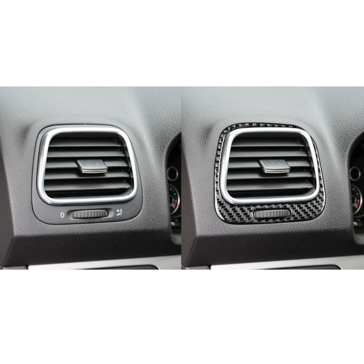 2 PCS / Set Carbon Fiber Car Left and Right Air Outlets Frame Decorative Sticker for Volkswagen Scirocco 2009-2016,Left and Right Drive Universal by buy2fix
