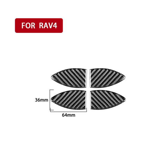 Carbon Fiber Car Inner Door Bowl Decorative Sticker for Toyota Old RAV4 2006-2013,Left and Right Drive Universal by buy2fix