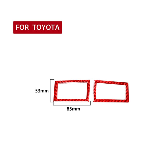 2 PCS / Set Carbon Fiber Car Dashboard Air Outlet Decorative Sticker for Toyota Corolla 2014-2018,Left and Right Drive Universal (Red) by buy2fix