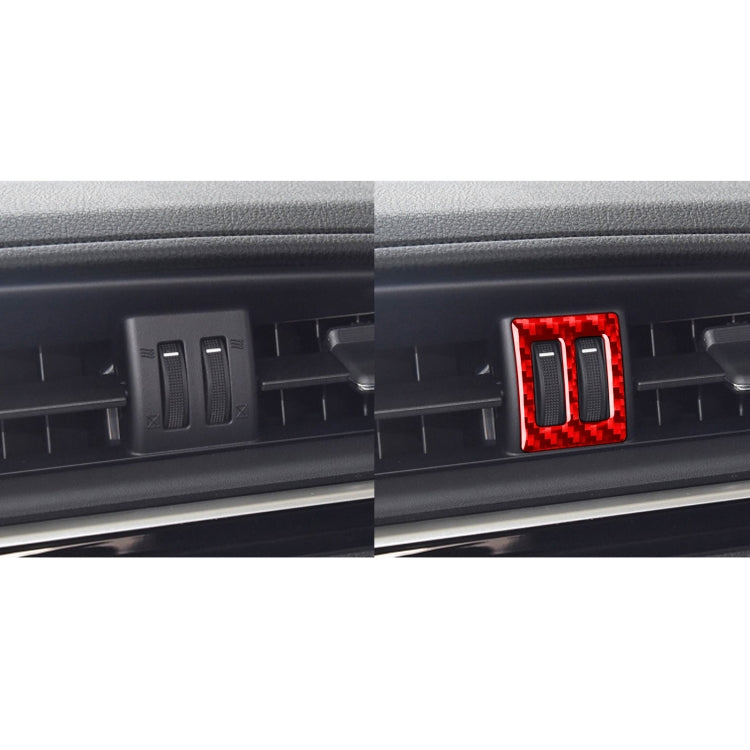 Carbon Fiber Car Central Air Outlet Switch Decorative Sticker for Toyota Corolla 2014-2018,Left and Right Drive Universal (Red) by buy2fix