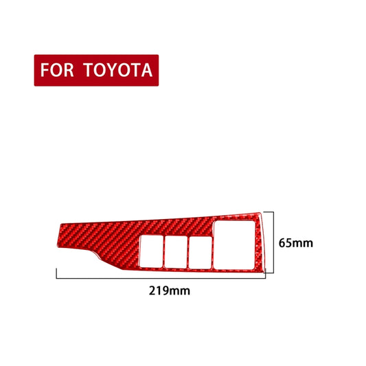 Carbon Fiber Car Headlight Switch Decorative Sticker for Toyota Corolla 2014-2018,Right Drive (Red) by buy2fix