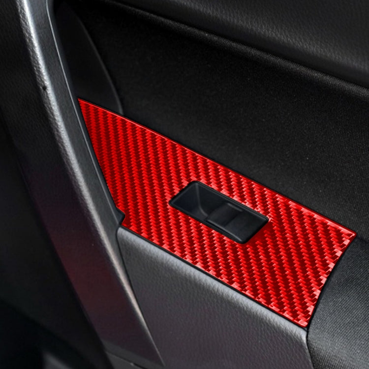 4 PCS / Set Carbon Fiber Car Lifting Decorative Sticker for Toyota Corolla 2014-2018,Left Drive (Red) - Car Interior Mouldings by buy2fix | Online Shopping UK | buy2fix