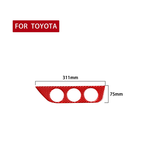 Carbon Fiber Car Air Conditioner Switch Panel A Decorative Sticker for Toyota Corolla 2014-2018,Right Drive (Red) by buy2fix
