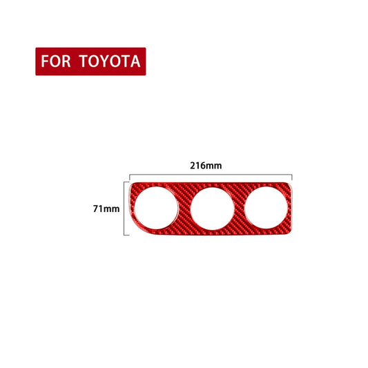 Carbon Fiber Car Air Conditioner Switch Panel B Decorative Sticker for Toyota Corolla 2014-2018,Right Drive (Red) by buy2fix