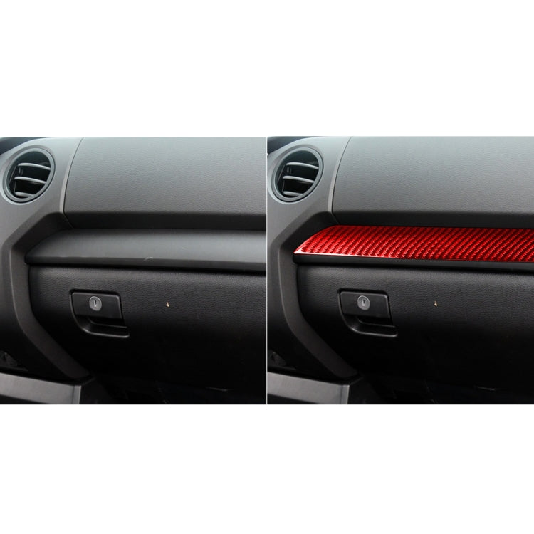 3 PCS / Set Carbon Fiber Car Center Console Strip Decorative Sticker for Toyota Tundra 2014-2018,Left Drive (Red) by buy2fix