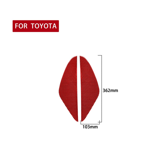 2 PCS / Set Carbon Fiber Car Door Anti-collision Cushion Decorative Sticker for Toyota Tundra 2014-2018,Left and Right Drive Universal (Red) by buy2fix