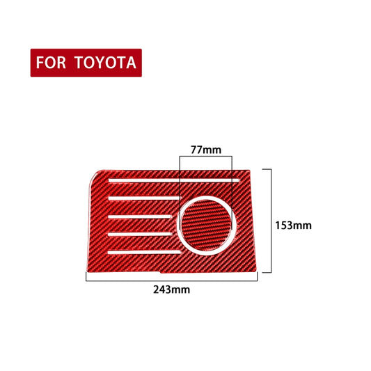 2 PCS / Set Carbon Fiber Car Central Control Storage Box Slot Mat Decorative Sticker for Toyota Tundra 2014-2018,Left and Right Drive Universal (Red) by buy2fix