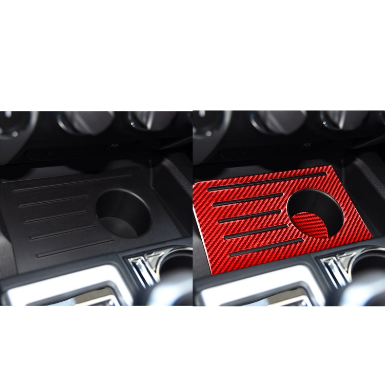 2 PCS / Set Carbon Fiber Car Central Control Storage Box Slot Mat Decorative Sticker for Toyota Tundra 2014-2018,Left and Right Drive Universal (Red) by buy2fix
