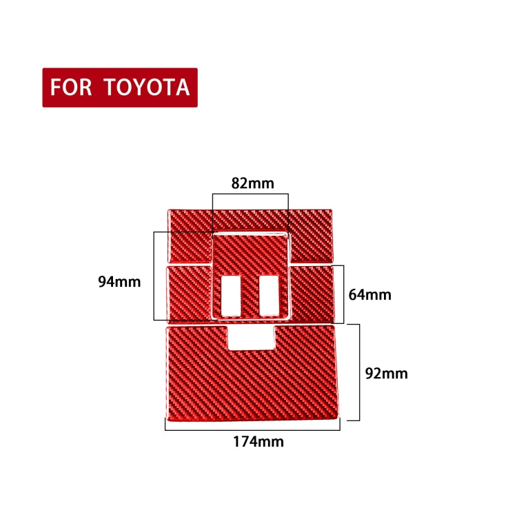 4 PCS / Set Carbon Fiber Car Front Row Reading Light Panel Decorative Sticker for Toyota Tundra 2014-2018,Left and Right Drive Universal (Red) - Car Interior Mouldings by buy2fix | Online Shopping UK | buy2fix