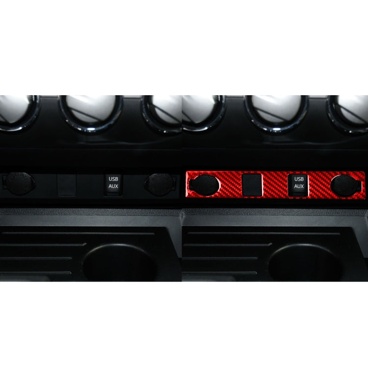 Carbon Fiber Car Cigarette Lighter Switch Decorative Sticker for Toyota Tundra 2014-2018,Left and Right Drive Universal (Red) by buy2fix