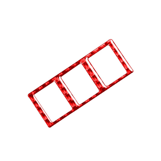 Carbon Fiber Car Mode Switch Decorative Sticker for Toyota Tundra 2014-2018,Left and Right Drive Universal (Red) by buy2fix