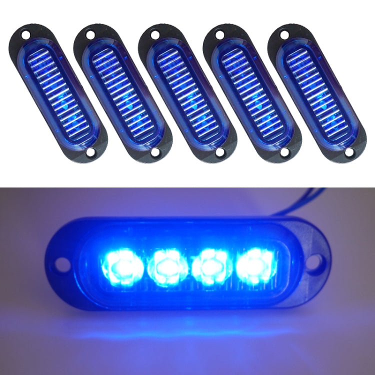 5 PCS MK-087 Car / Truck 4LEDs Side Marker Indicator Lights Bulb Lamp (Blue Light) - Clearance Lights by buy2fix | Online Shopping UK | buy2fix