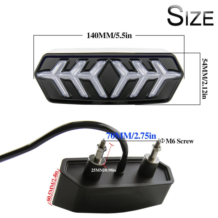 2 PCS KC670 Motorcycle Integrated Flashing Turn Signal Brake Tail Light for Honda MSX125 CBR650F CTX700(Transparent Black) - Signal Lights by buy2fix | Online Shopping UK | buy2fix