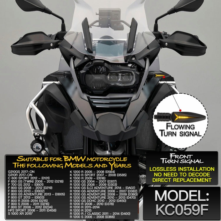 2 PCS KC059F Motorcycle Flashing Turn Signal Light for BMW by buy2fix