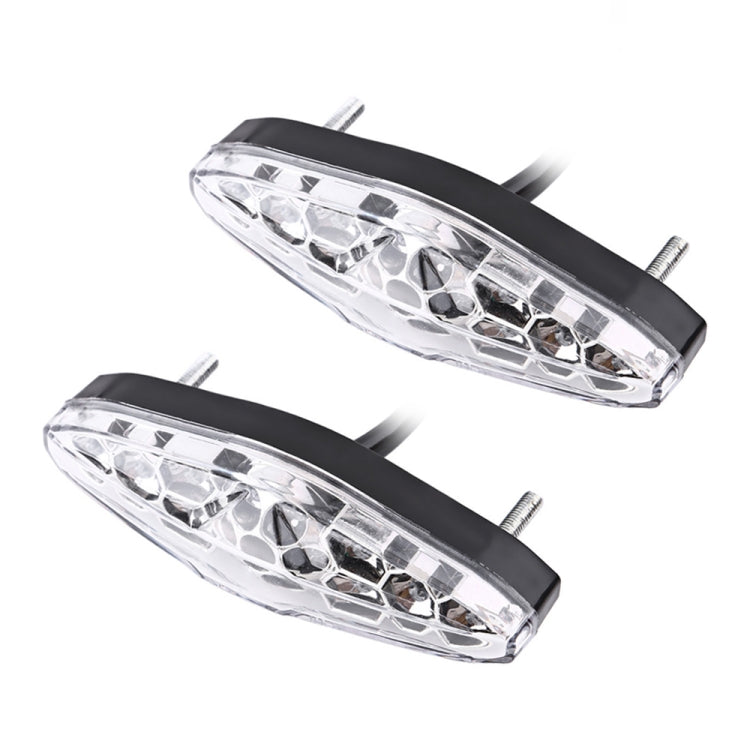 2 PCS KC-WD-NEW-3X Motorcycle LED Brake Light Running Lamp (Transparent) - Signal Lights by buy2fix | Online Shopping UK | buy2fix
