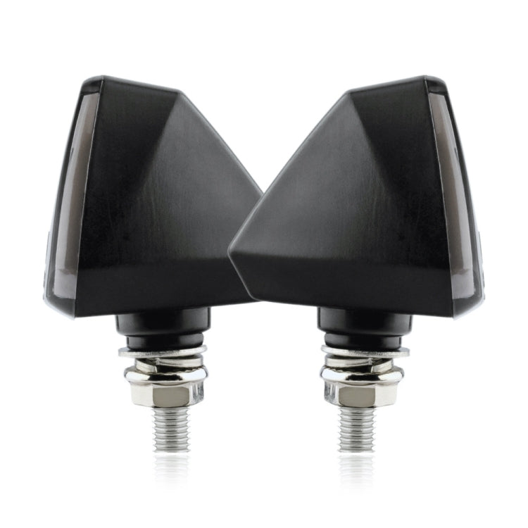 2 PCS KC018A Motorcycle Triangular V-shaped Two-color LED Brake Turn Signal Light - Turn Signal by buy2fix | Online Shopping UK | buy2fix