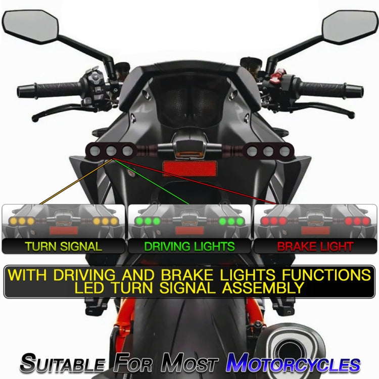 2 PCS KC050 Motorcycle LED Turn Signal Running Brake Light - Turn Signal by buy2fix | Online Shopping UK | buy2fix