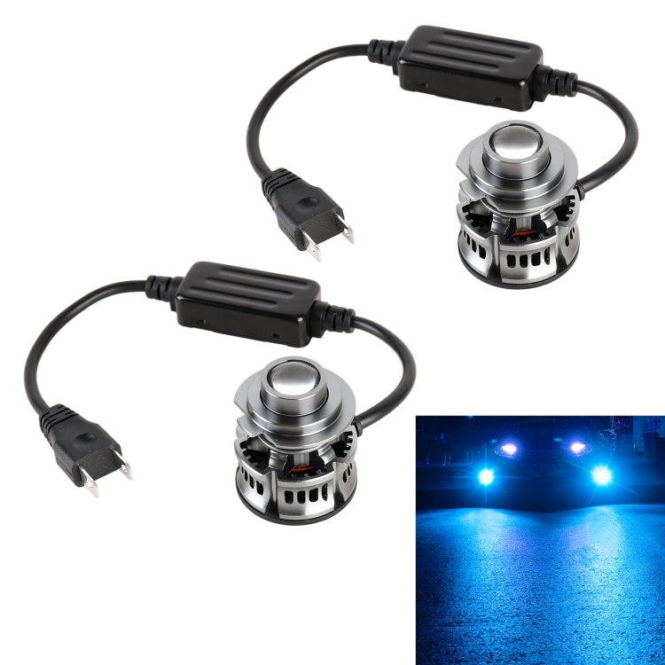 1 Pair H7 27W / DC12V Car Aluminum Alloy Flashing LED Headlight (Blue Light) - LED Headlamps by buy2fix | Online Shopping UK | buy2fix