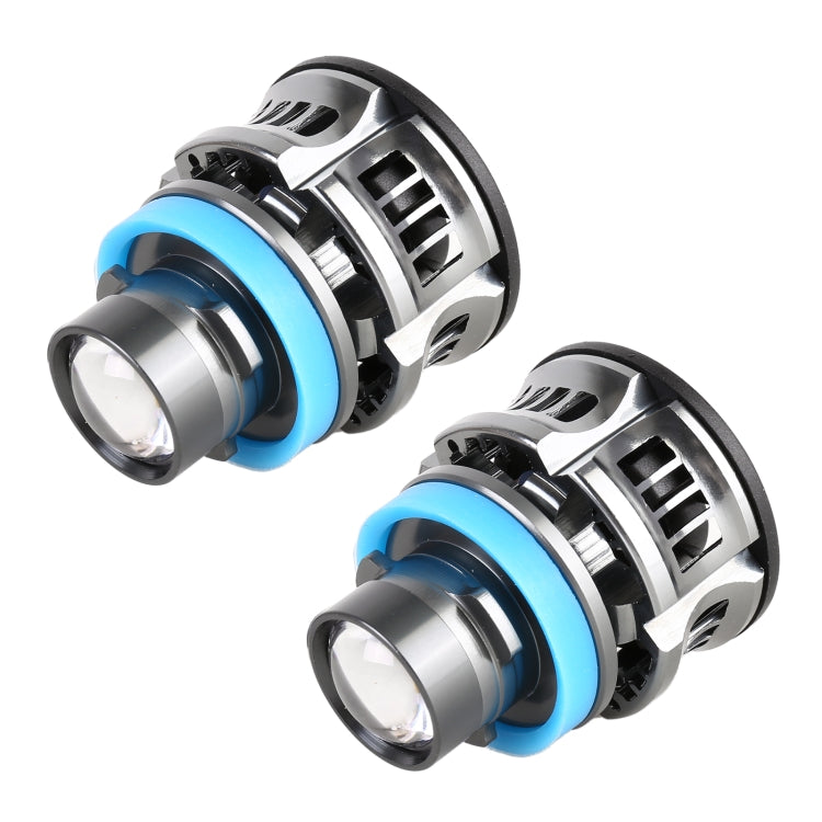 1 Pair H11 27W / DC12V Car Aluminum Alloy Flashing LED Headlight (Blue Light) - LED Headlamps by buy2fix | Online Shopping UK | buy2fix