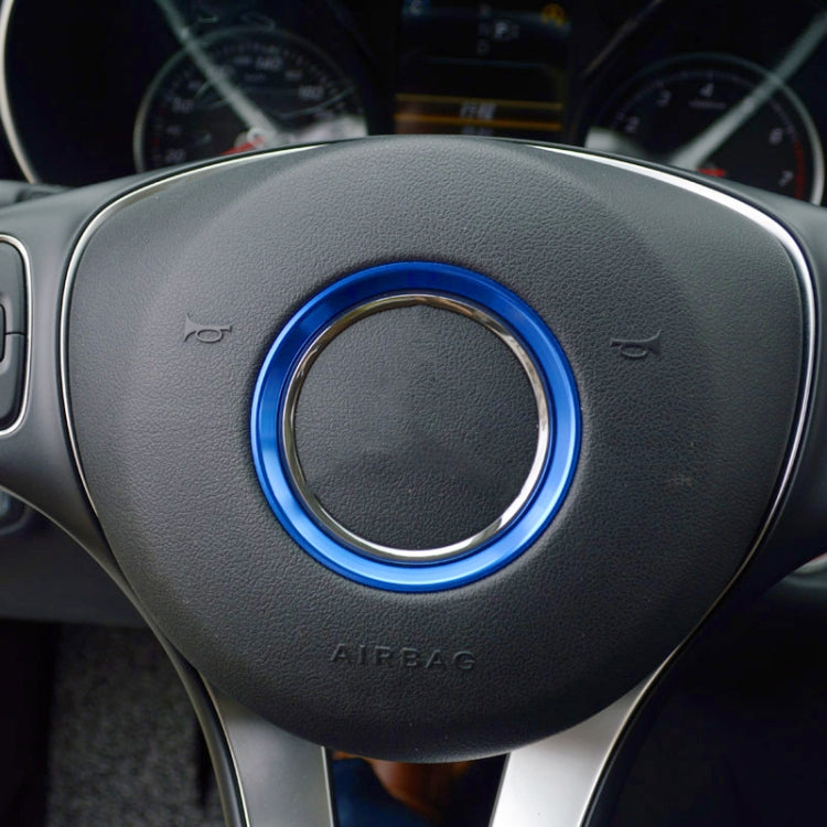 Car Steering Wheel Decorative Ring Cover for Mercedes-Benz,Inner Diameter: 5.8cm (Blue) - Decoration Rings by buy2fix | Online Shopping UK | buy2fix