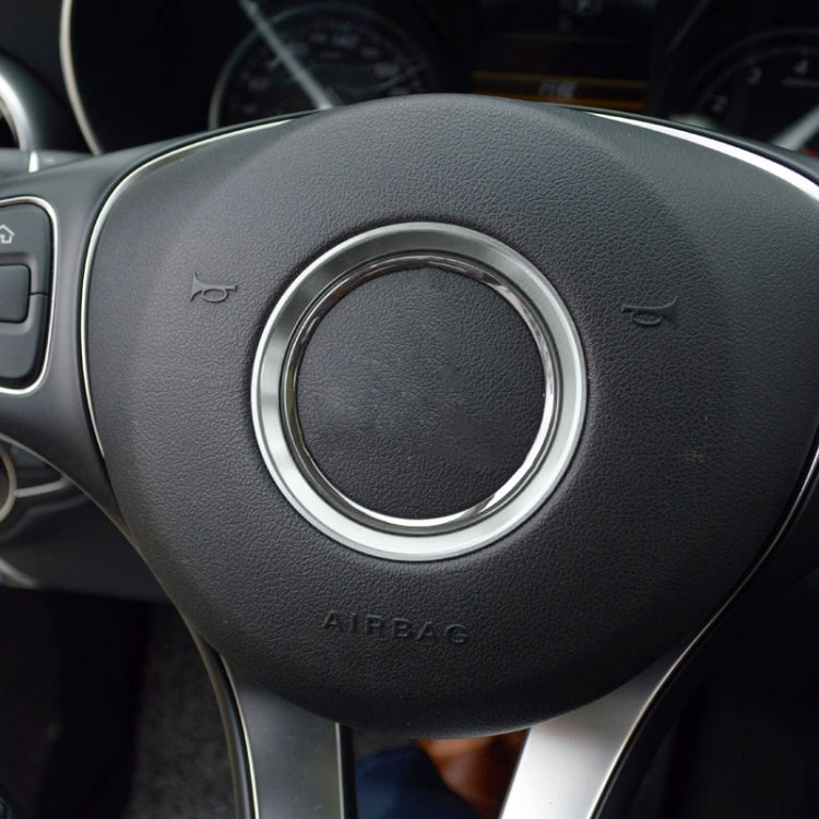 Car Steering Wheel Decorative Ring Cover for Mercedes-Benz,Inner Diameter: 5.8cm (Silver) - Decoration Rings by buy2fix | Online Shopping UK | buy2fix