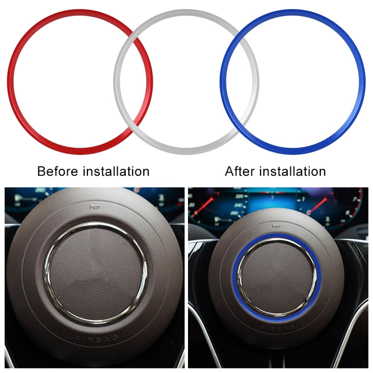 Car Steering Wheel Decorative Ring Cover for Mercedes-Benz,Inner Diameter: 7.2cm (Red) by buy2fix