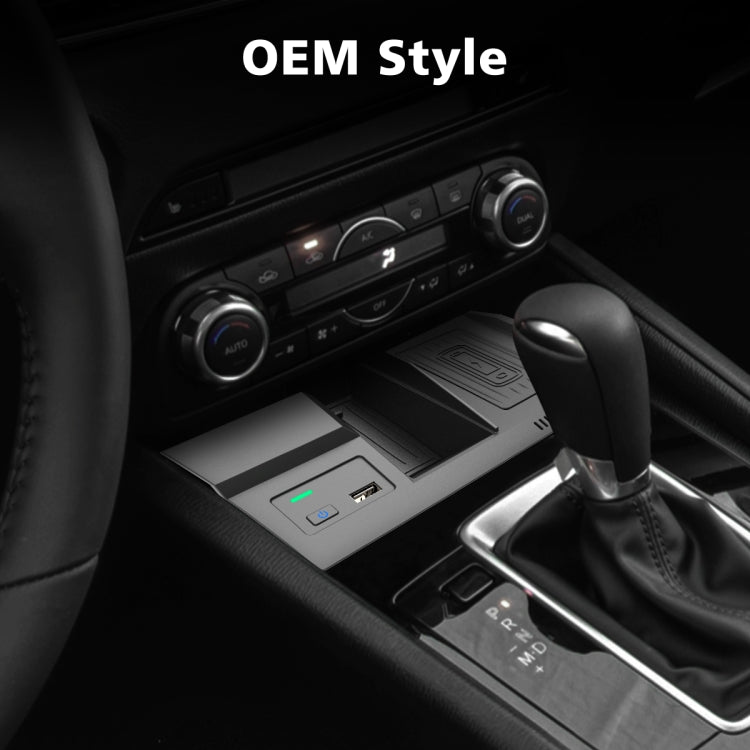 Car Qi Standard Wireless Charger 10W Quick Charging for Mazda CX-5 2017-2020, Left Driving - Wireless Charging Pads by buy2fix | Online Shopping UK | buy2fix