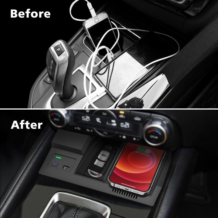 Car Qi Standard Wireless Charger 10W Quick Charging for Mazda CX-5 2017-2020, Left Driving - Wireless Charging Pads by buy2fix | Online Shopping UK | buy2fix