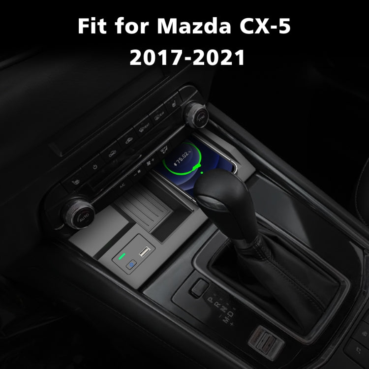 Car Qi Standard Wireless Charger 10W Quick Charging for Mazda CX-5 2017-2020, Left Driving - Wireless Charging Pads by buy2fix | Online Shopping UK | buy2fix