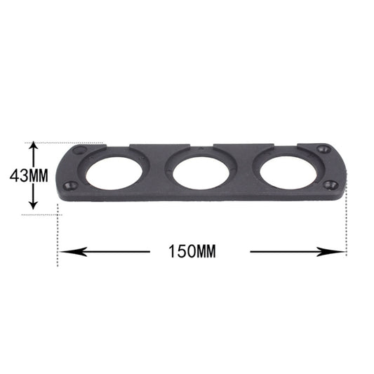 5 PCS 3-Hole Car Modified USB Charging Voltmeter Cigarette Lighter Panel by buy2fix