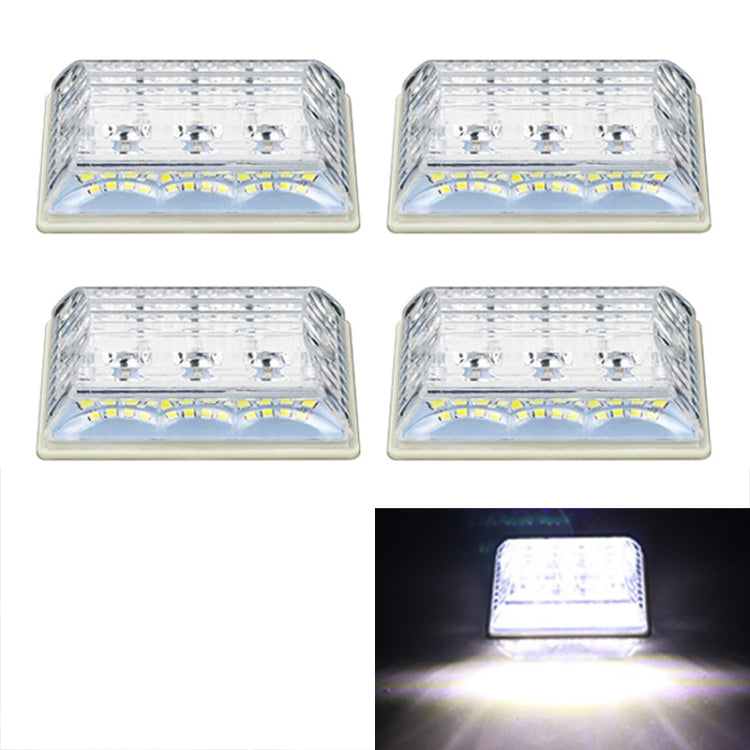 4 PCS ZS-6001 DC24V Car / Truck Side Marker Indicator Lights Bulb Lamp (White Light) - Clearance Lights by buy2fix | Online Shopping UK | buy2fix