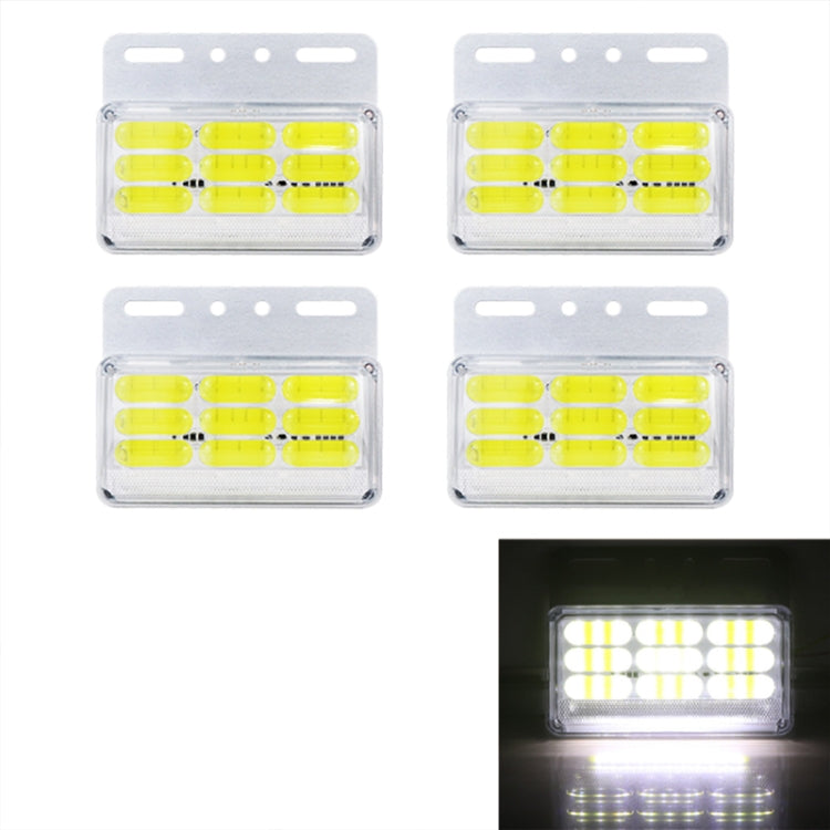 4 PCS ZS-9001 DC24V 9D Waterproof Car / Truck Side Marker Indicator Lights Bulb Lamp (White Light) - Clearance Lights by buy2fix | Online Shopping UK | buy2fix