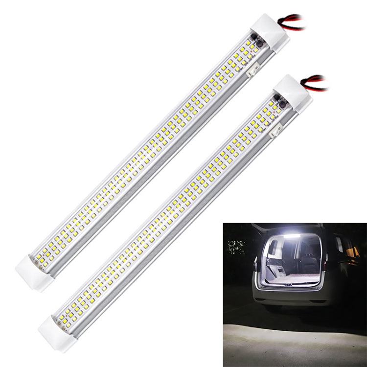 2 PCS ZS-3333 Side Switch Type 12-80V High Bright 108LEDs Car Dome Light Cabin Light Bar - Dome Lights by buy2fix | Online Shopping UK | buy2fix