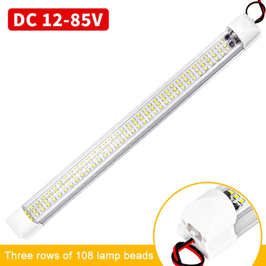 2 PCS ZS-3333 Top Switch Type 12-80V High Bright 108LEDs Car Dome Light Cabin Light Bar by buy2fix